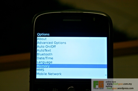 BlackBerry Bold - Options