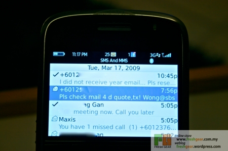 BlackBerry Bold - SMS